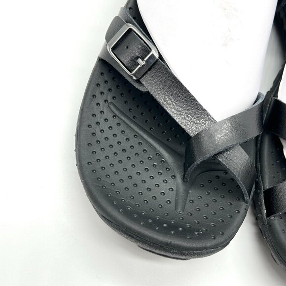 Skechers Womens‎ Size 7M Reggae Caribbean Black Slip On Sandals Shoes - Picture 4 of 12